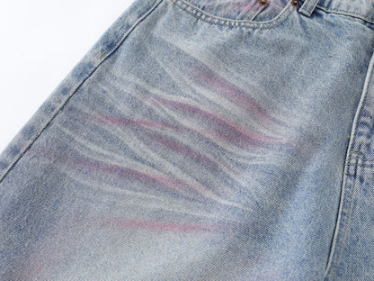 Pink Spray | Washed Denim Shorts - Santo 