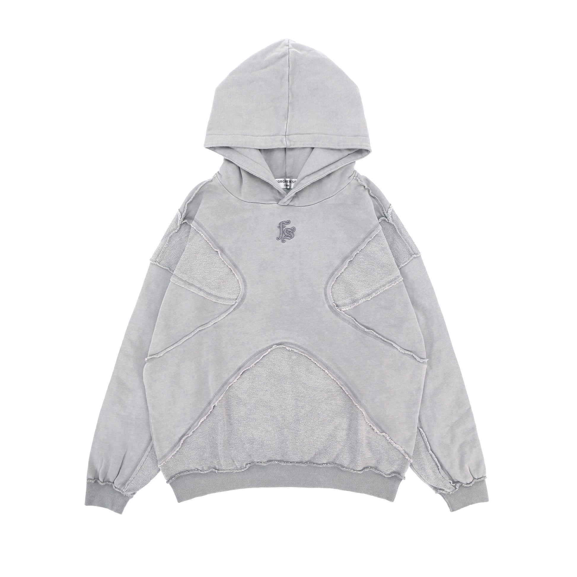 Washed Hoodie | Panelled Streetwear Pullover - Santo 