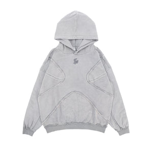 Washed Hoodie | Panelled Streetwear Pullover - Santo 