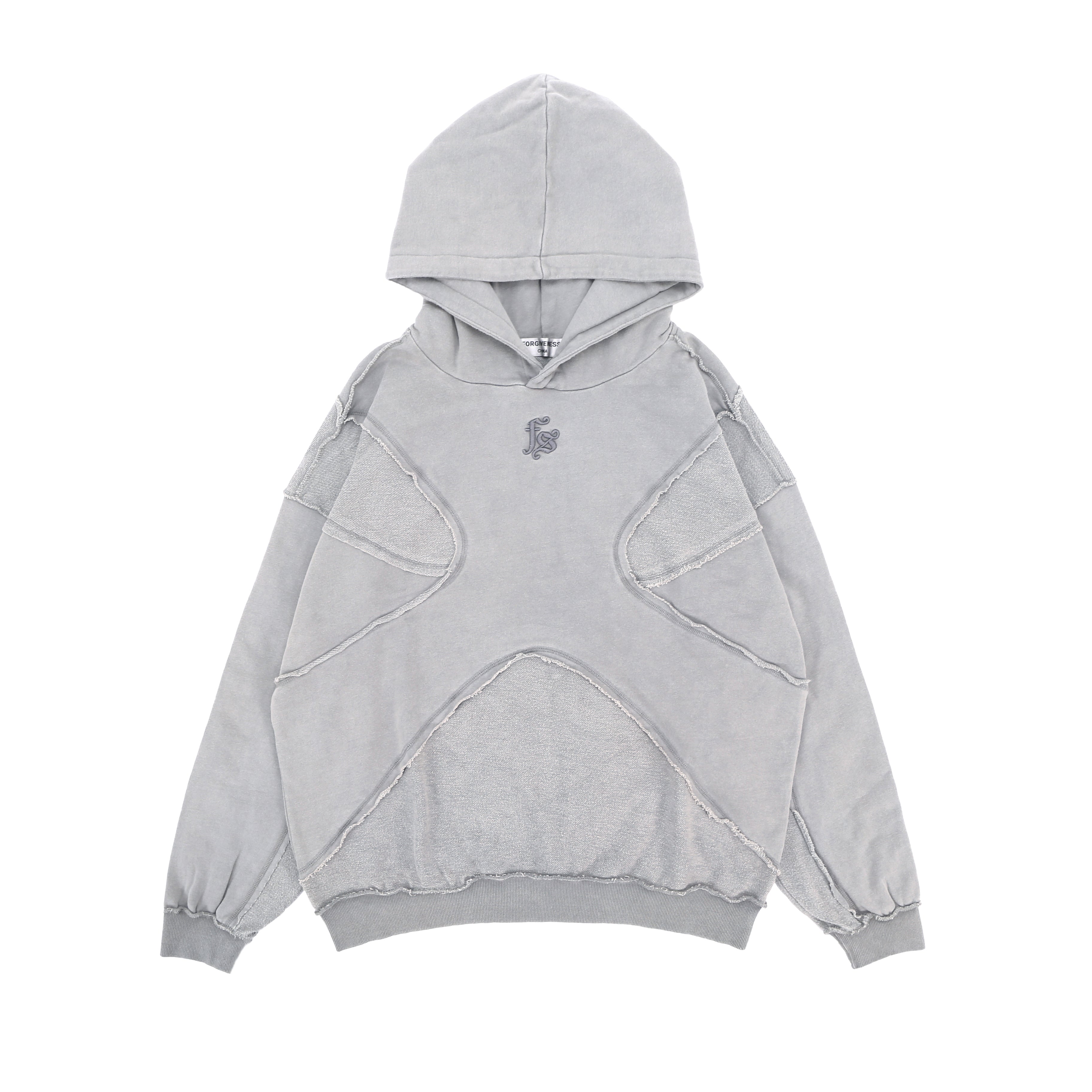 Washed Hoodie | Panelled Streetwear Pullover
