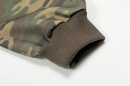 Camo Varsity Patch | Zip Up Hoodie - Santo 