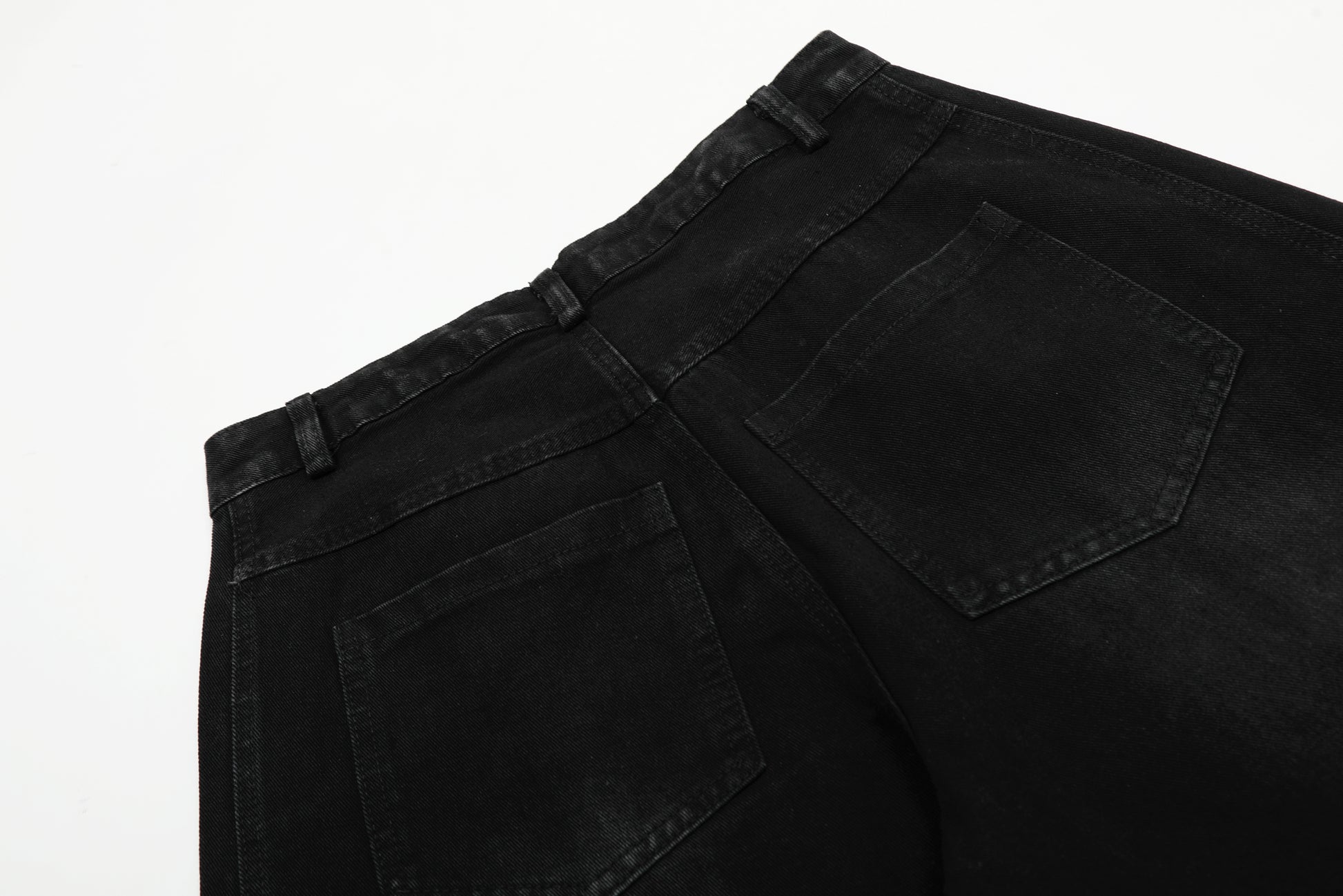 Striped Stitching | Washed Barrel Jeans - Santo 