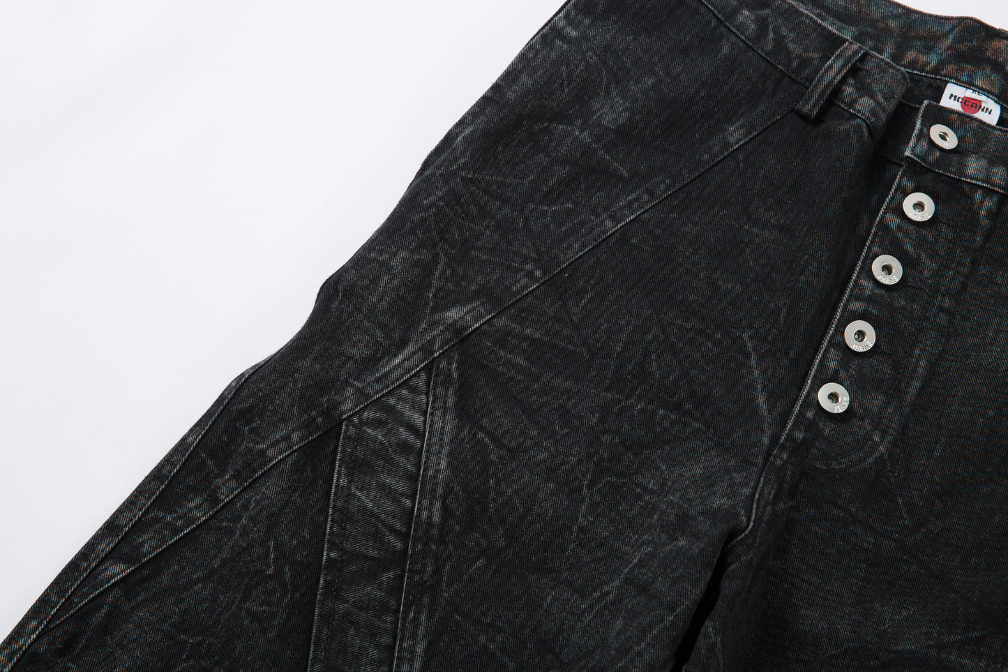 Crinkle Washed Structure | Baggy Jeans - Santo 