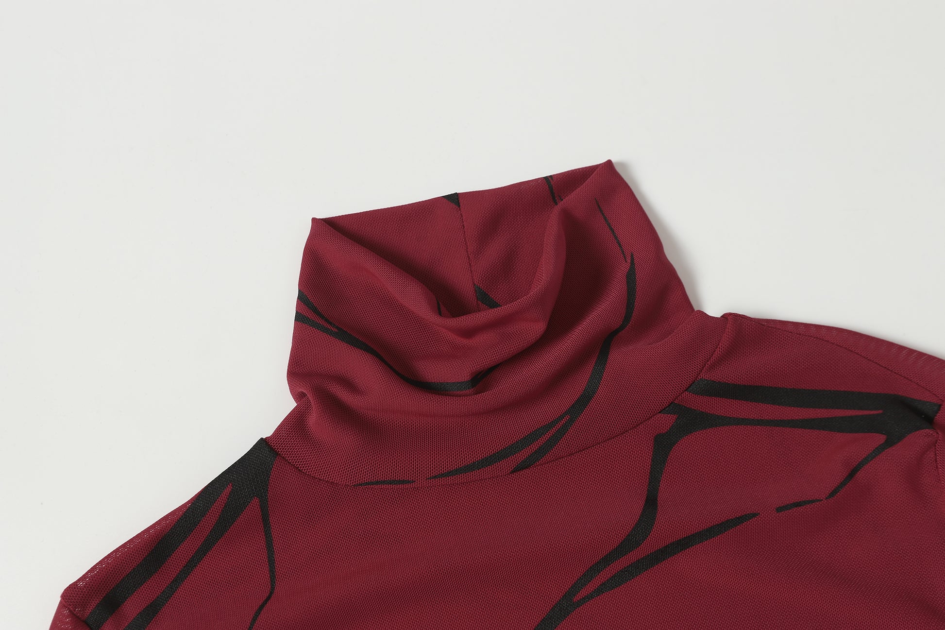 Abstract Line Graphic | Turtleneck Sweatshirt - Santo 