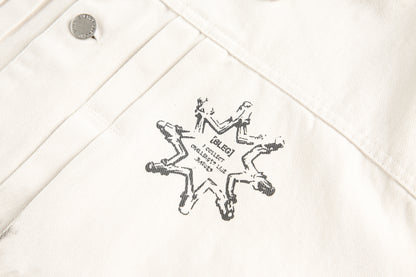 Distressed Washed Graphic | Street Jacket - Santo 