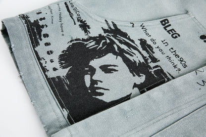 Retro Sketch Print | Detroit Jacket - Santo 