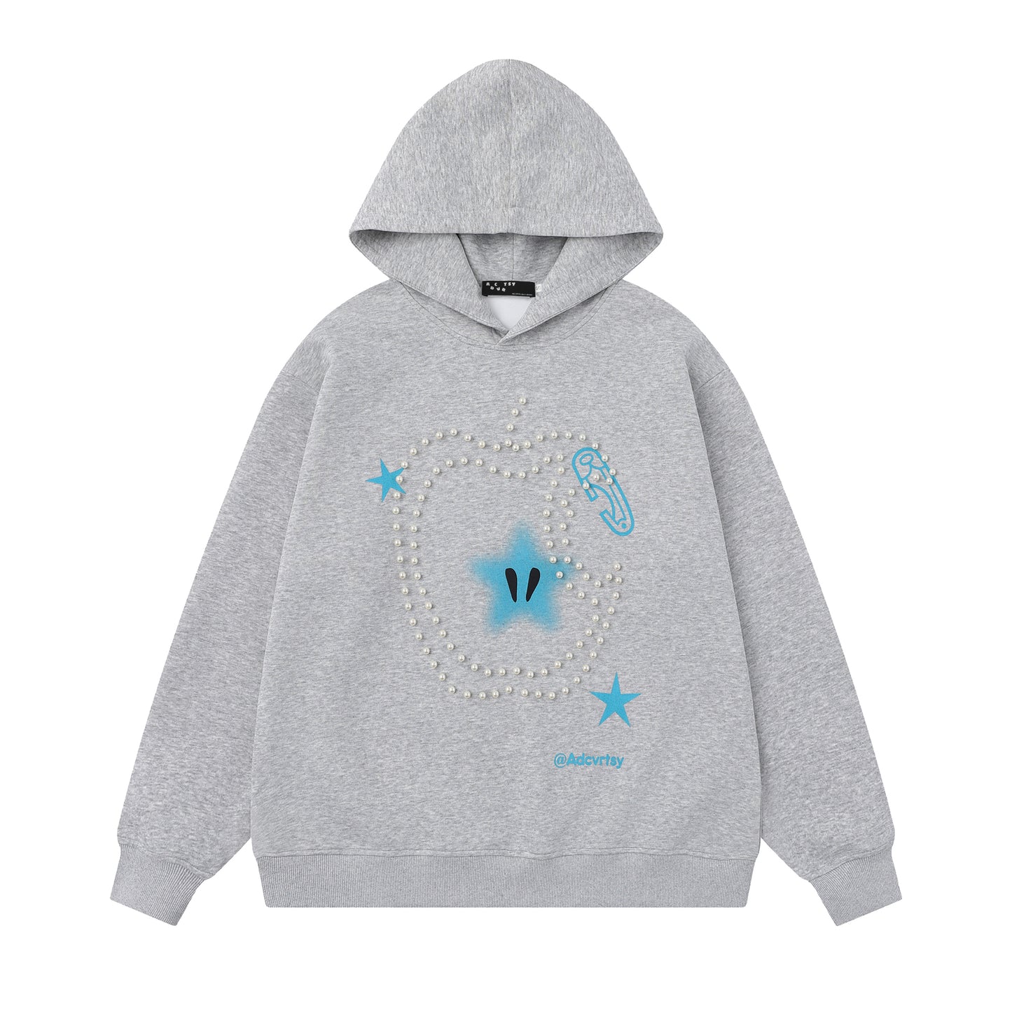 Glitter Star Apple Print | Oversized Hoodie - Santo 