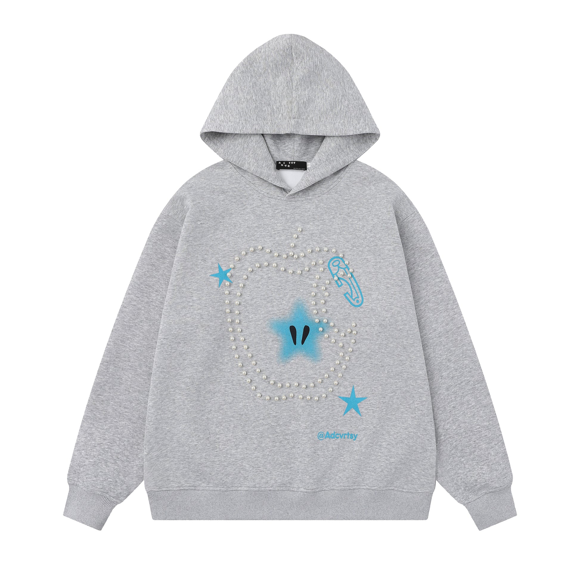 Glitter Star Apple Print | Oversized Hoodie - Santo 