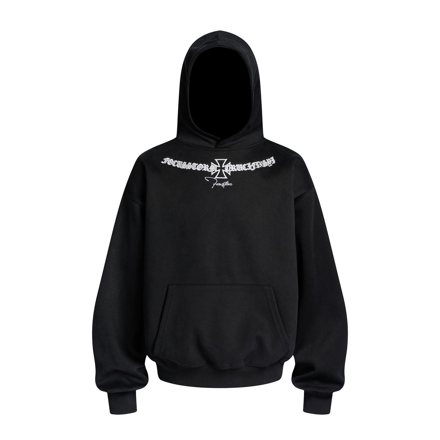 Gothic Logo Embroidered | Oversized Hoodie - Santo 