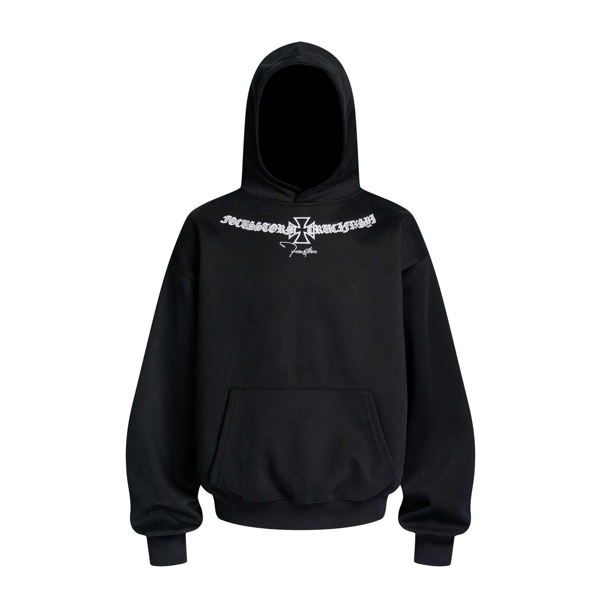 Gothic Logo Embroidered | Oversized Hoodie - Santo 