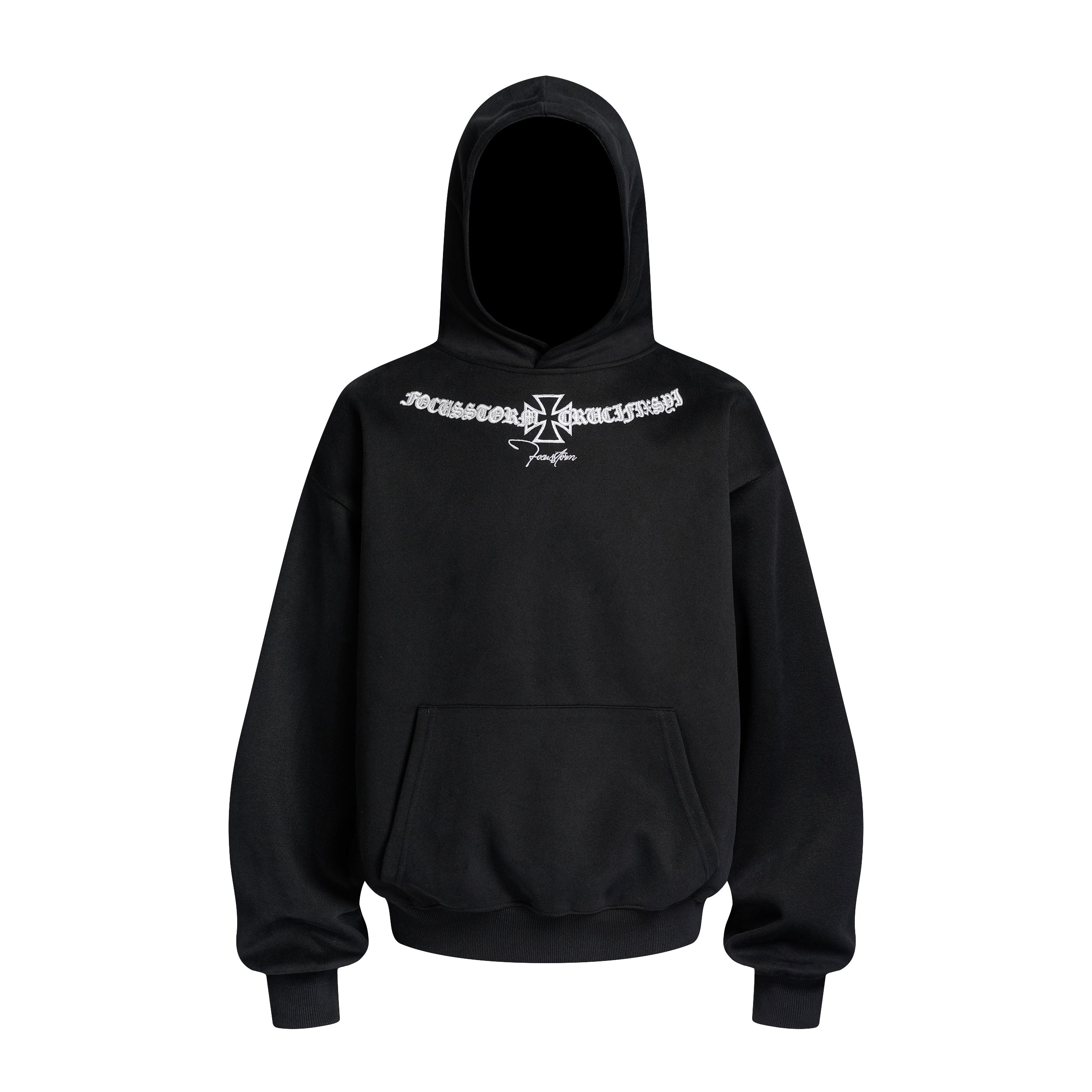 E.T. | Grafik-Kapuzenpullover in Übergröße
