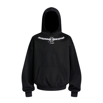 Gothic Logo Embroidered | Oversized Hoodie - Santo 