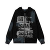 Graffiti Print | Oversized Zip Up Hoodie
