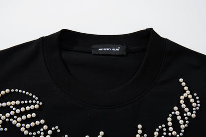 Pearl Letter | Long Sleeve T-Shirt - Santo 