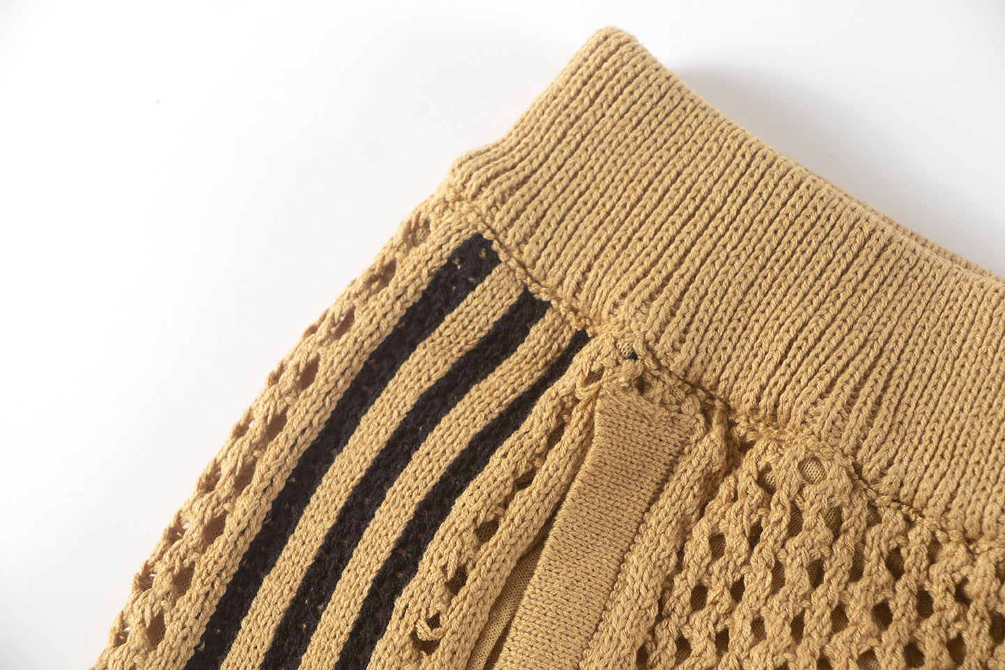 Mesh Stripe Knit | Baggy Shorts