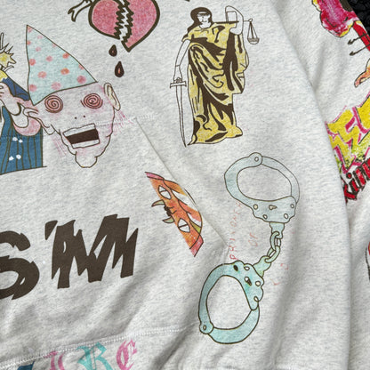 Graffiti Icon Print | Washed Hoodie - Santo 