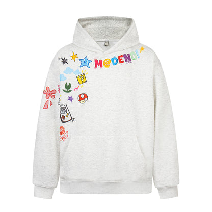 Graffiti Cartoon Print | Pullover Hoodie - Santo 