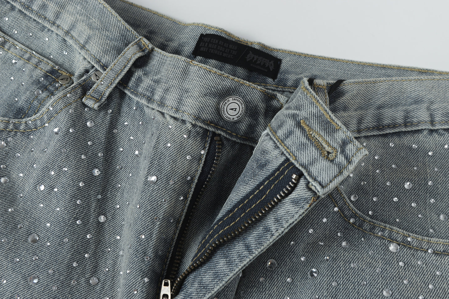 Sparkling Rhinestone | Denim jeans - Santo 