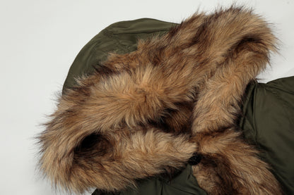 Vintage Fur-Lined | Cropped Winter Puffer
