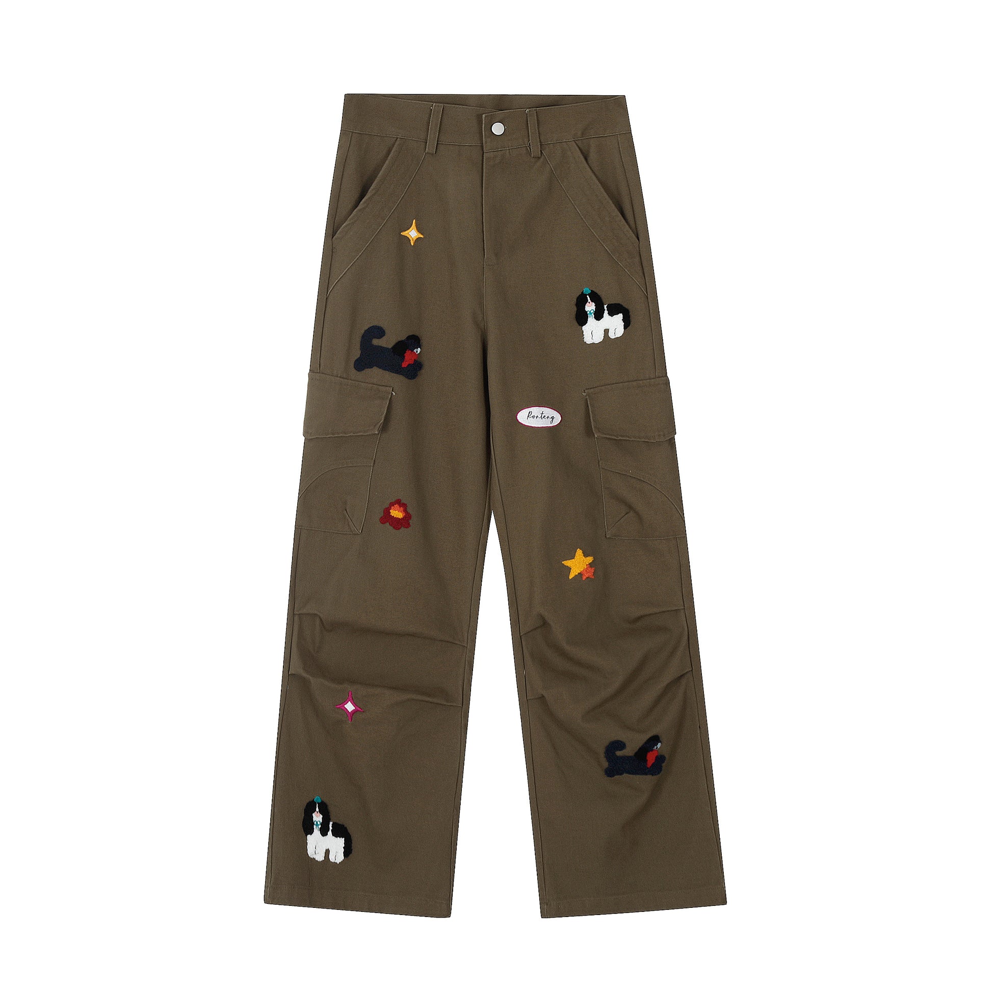 Pup Patch | Cargo Pants with Dog Applique - Santo 
