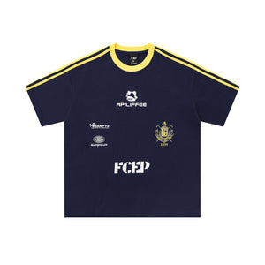 Club Stripe | Retro Football Crest Tee