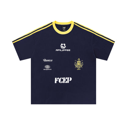 Club Stripe | Retro Football Crest Tee - Santo 