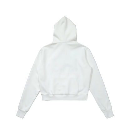 Merry Charm | Cropped Hoodie with Bow Print