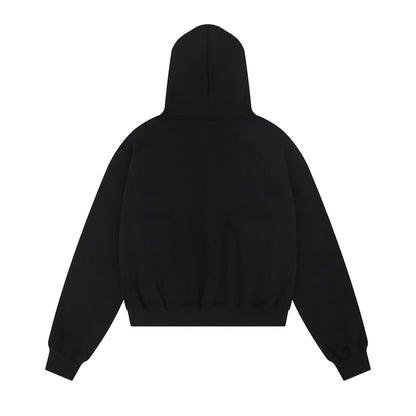 STELLAR | Rhinestone Script Zip Hoodie