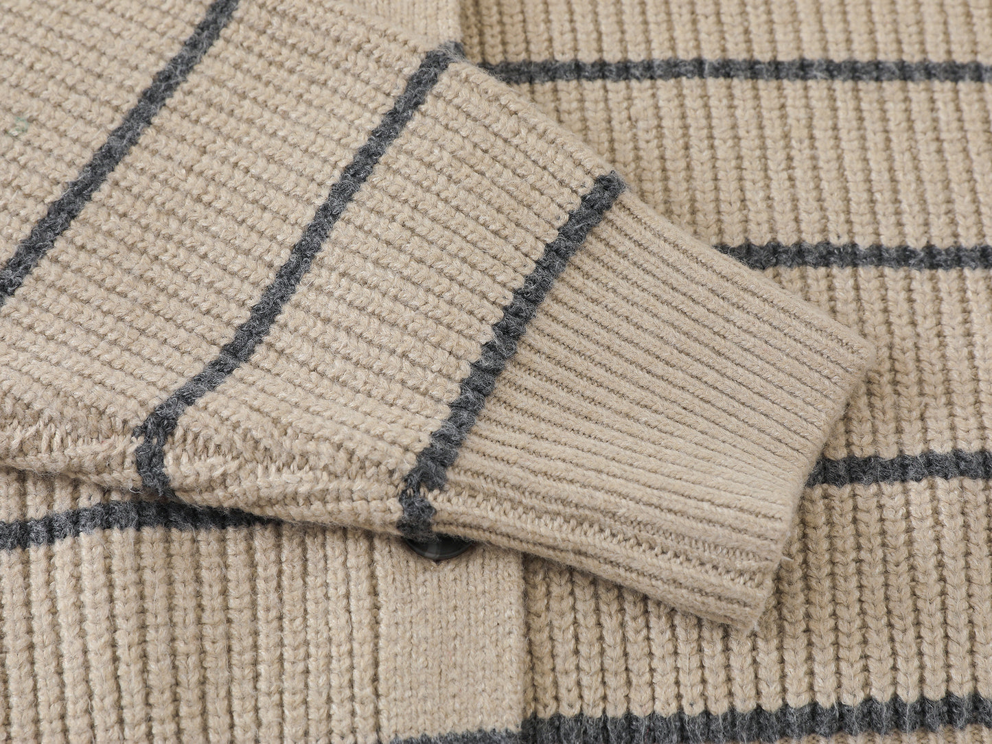 Stripe Hoodie | Button-Up Knit Cardigan