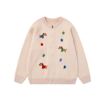 Dog Scarf Knit | Fluffy Pup Sweater with 3D Stripe Detail - Santo 