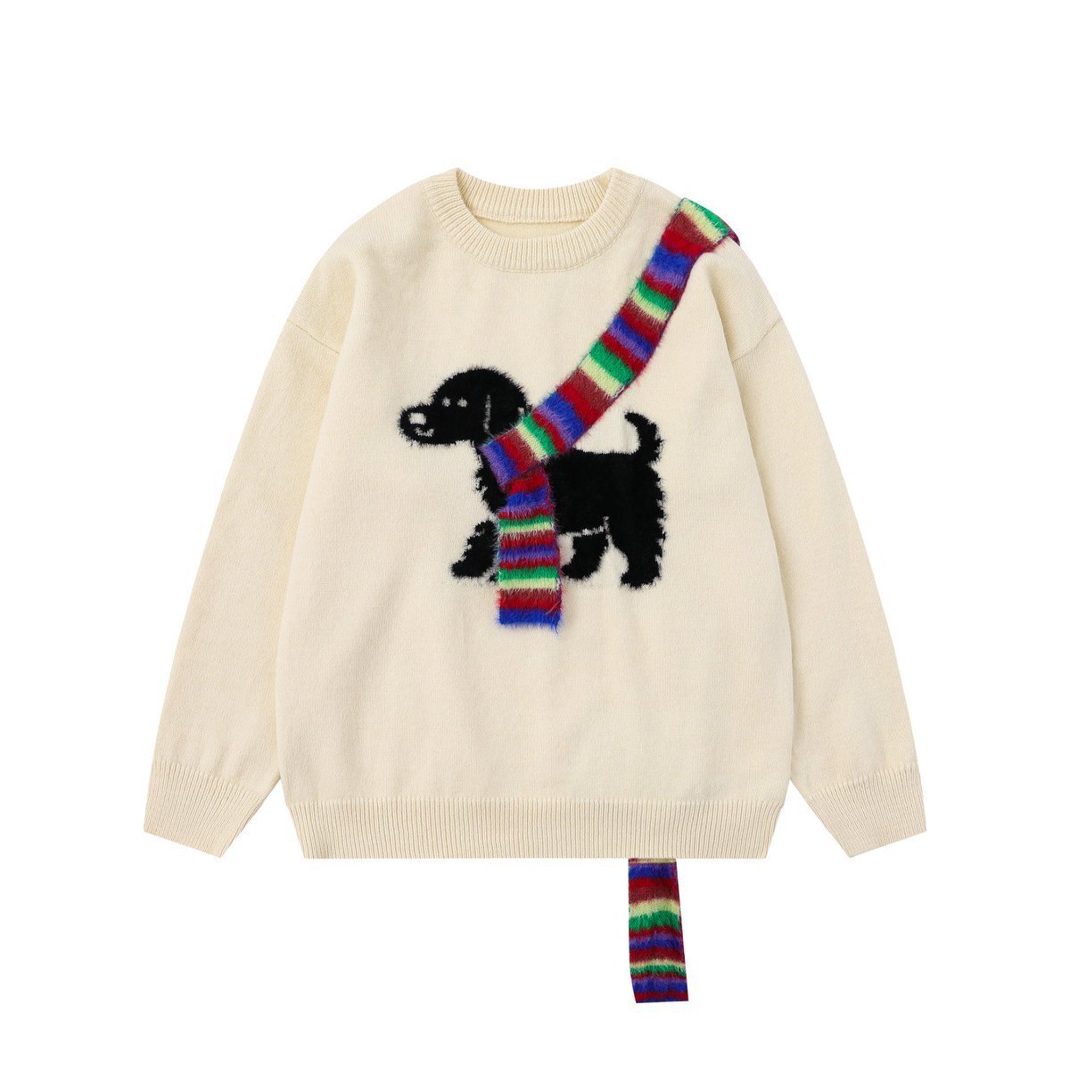 Snow Pup | Embroidered Dog Knit Sweater - Santo 