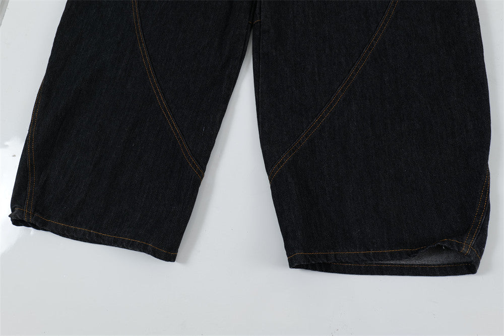 Plaid Patchwork | BAGGY BARREL Jeans