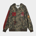 Camo Varsity Patch | Zip Up Hoodie - Santo 