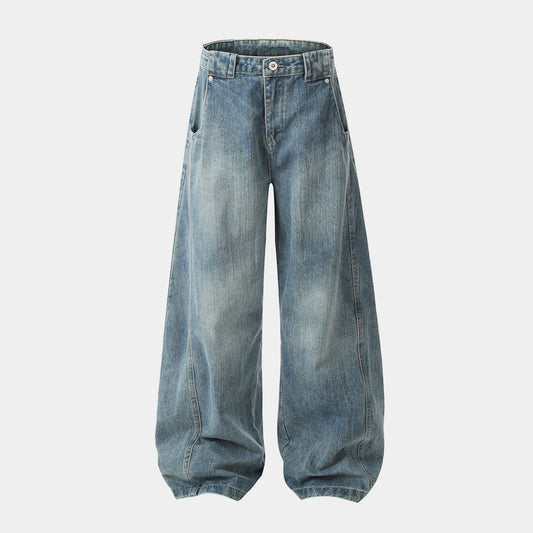 Washed Wide Leg | Vintage Denim Jeans - Santo 