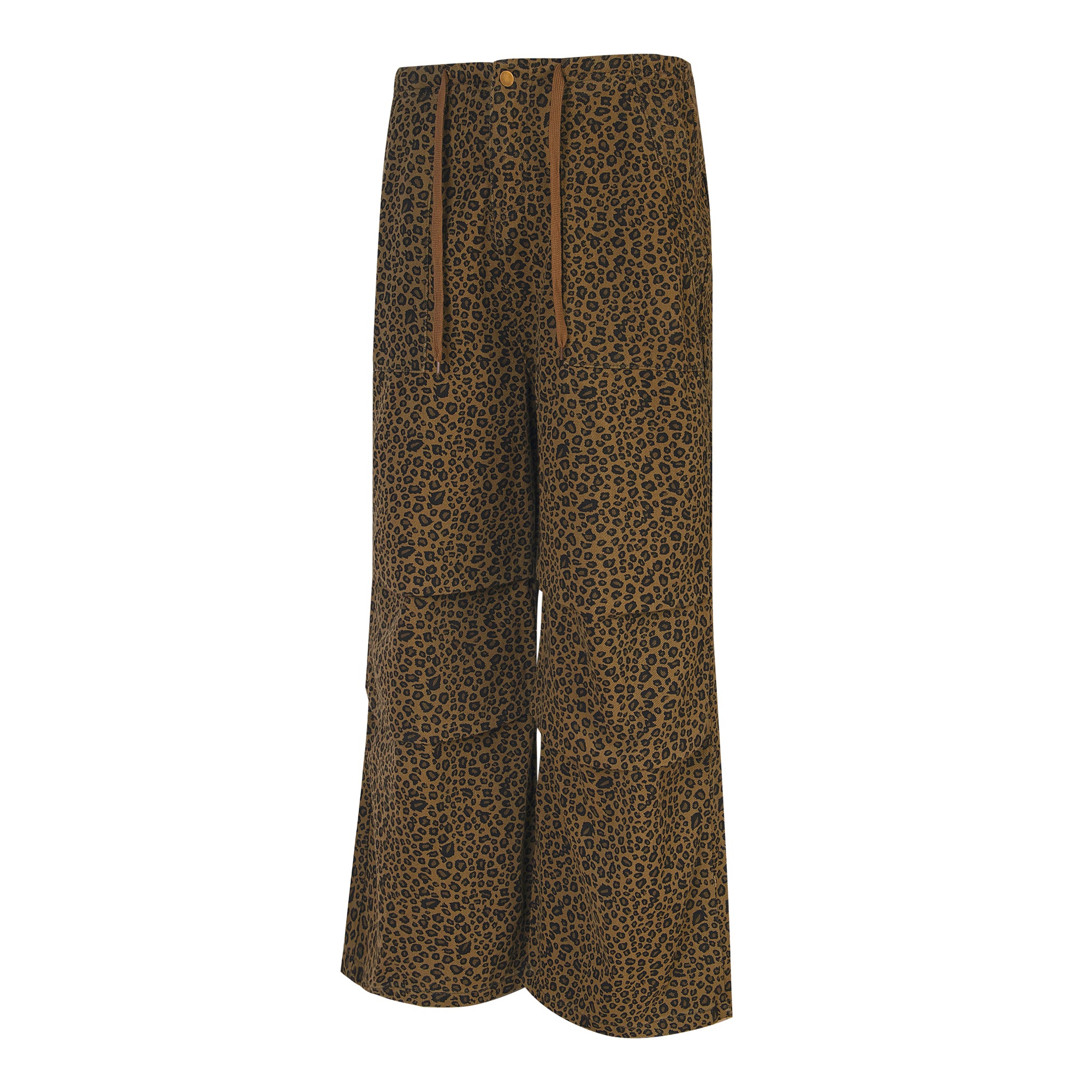 Wild Cat | Patterned Wide-Leg Jeans