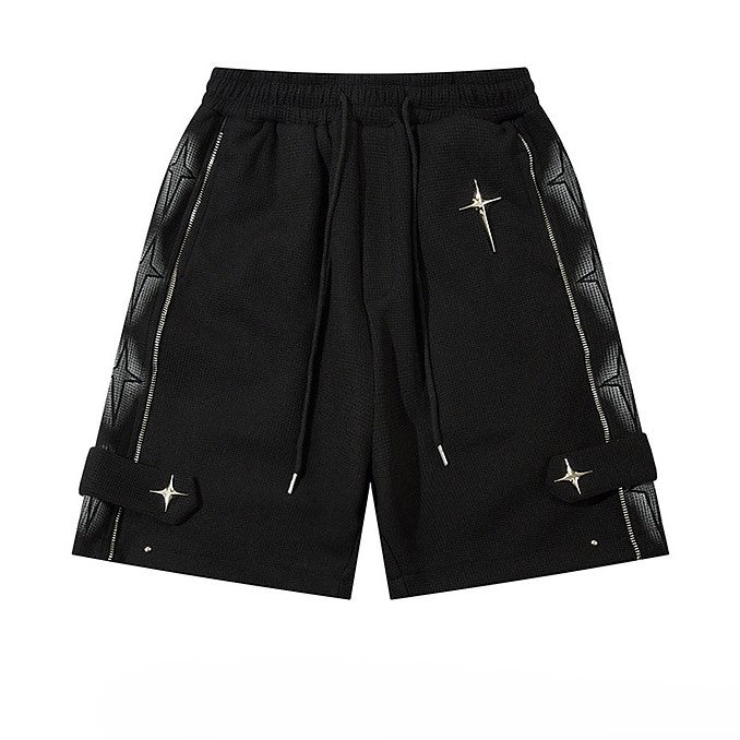 Star | Zip Up Shorts - Santo 
