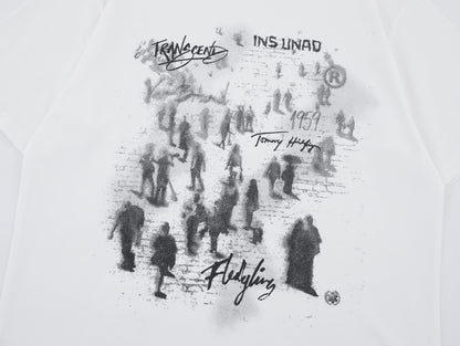 Crowd Print | Graffiti T-Shirt - Santo 