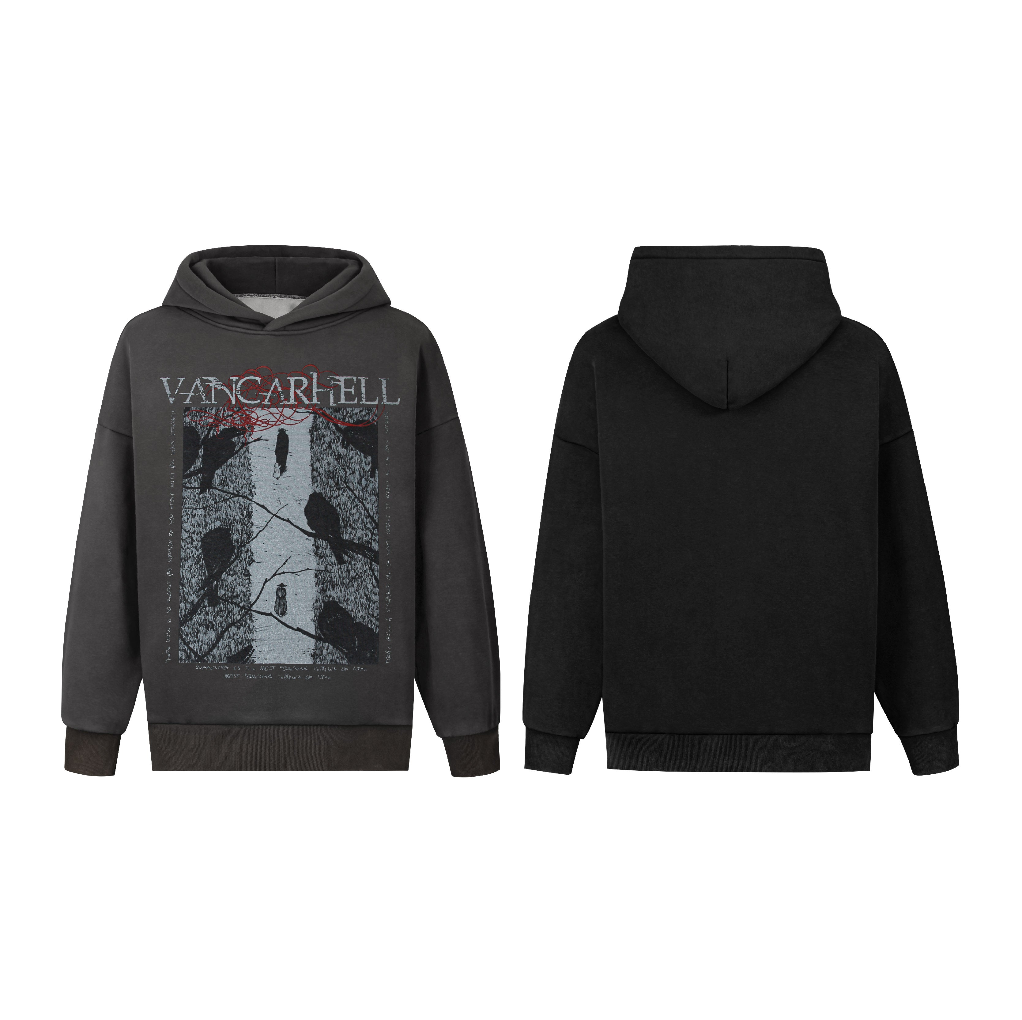 Vancarhell | Gothic Graphic Statement Hoodie