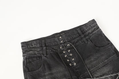 Lace-Up Destroyed | Stacked Jeans - Santo 