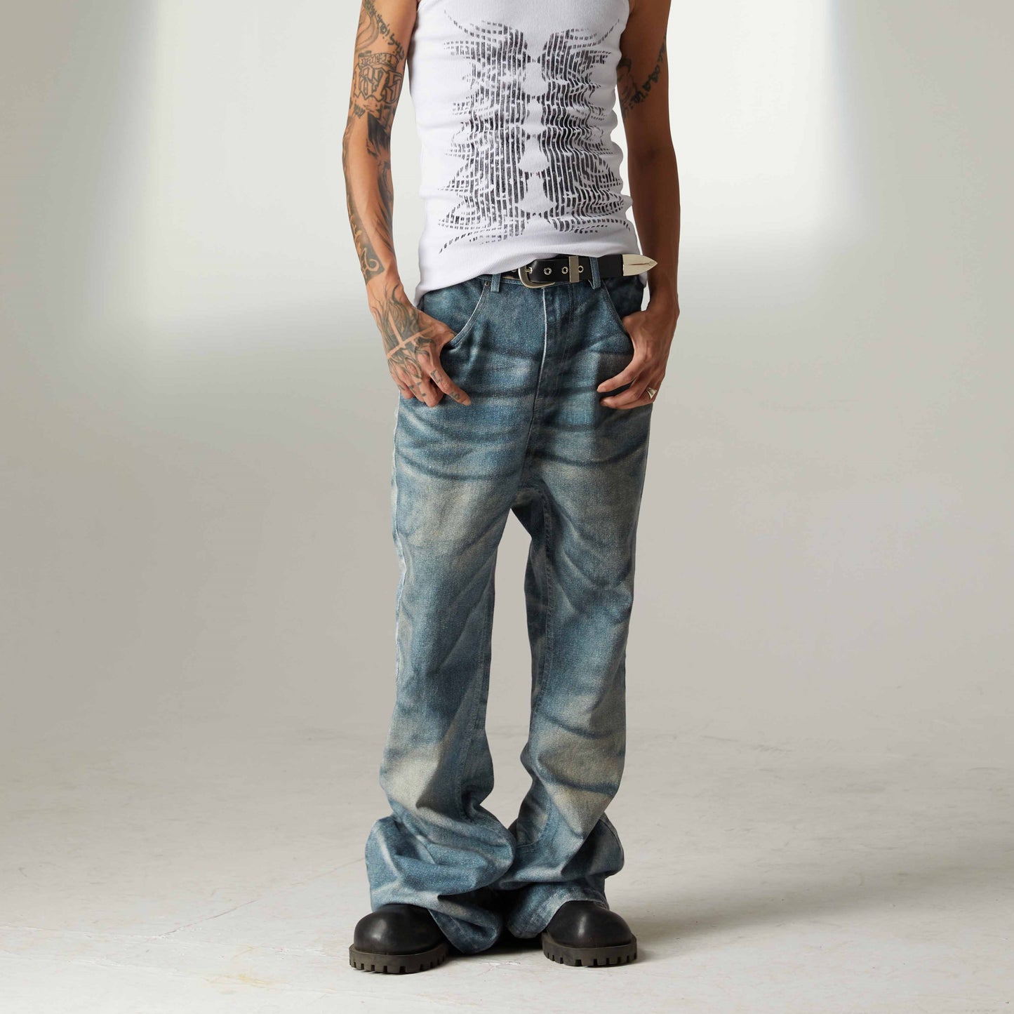 Wrinkle Washed | Stacked Jeans - Santo 