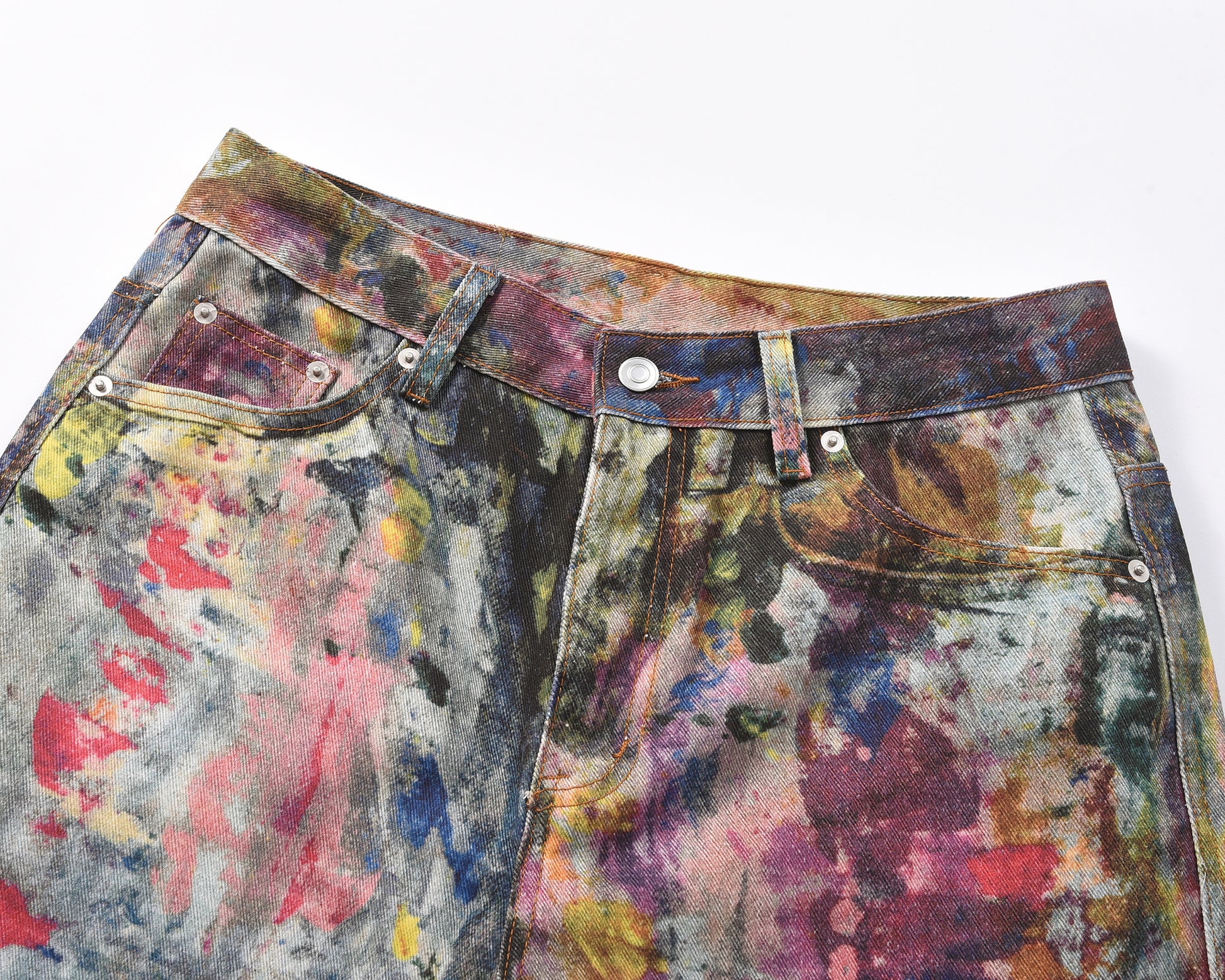 Multicolor Paint Splash | Denim Jeans - Santo 