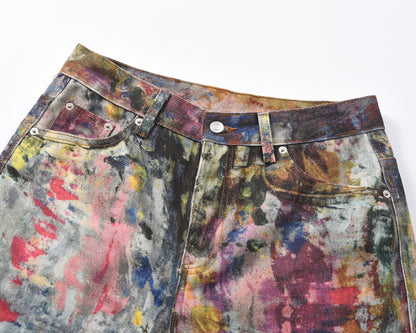 Multicolor Paint Splash | Denim Jeans - Santo 