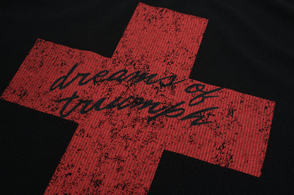 Distressed Cross Graphic | Punk Sweatshirt - Santo 