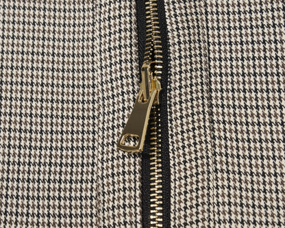 Houndstooth | Zip Up Hoodie - Santo 