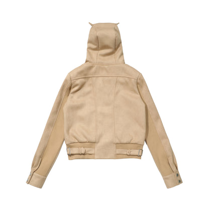 Puppy Paws | Knitted Cardigan with Faux Fur Hood