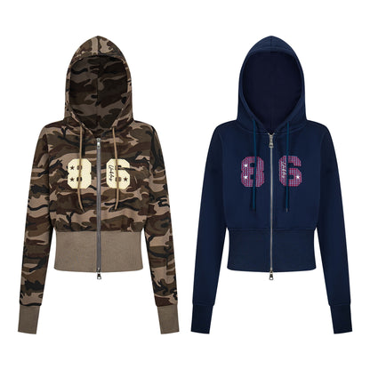 86 Zip Hoodie – Sporty Cropped Fit