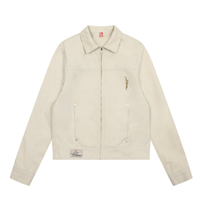 Steel Fade | Minimalist Zip-Up Denim Jacket - Santo 