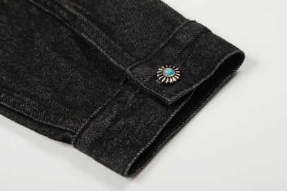 Fortune Grip | Buckled Washed Denim Jacket - Santo 