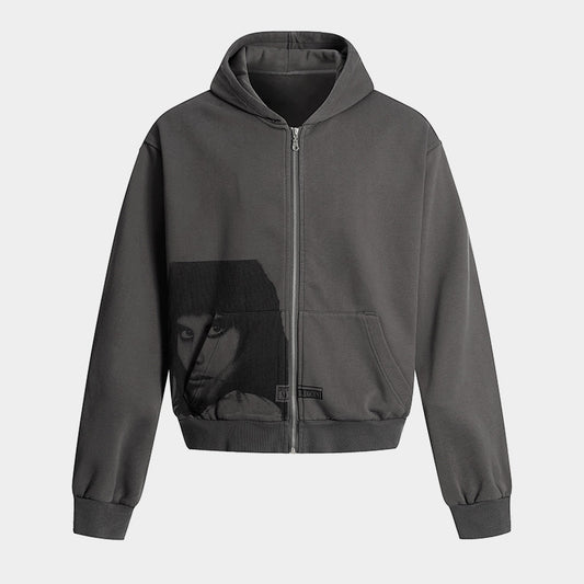 Portrait Graphic | Zip-Up Hoodie - Santo 