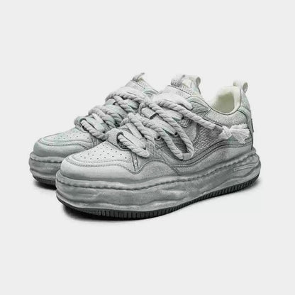 Rebel | White Platform Sneakers - Santo 